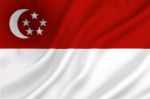 Vlag Singapore - 100x150cm Spun-Poly